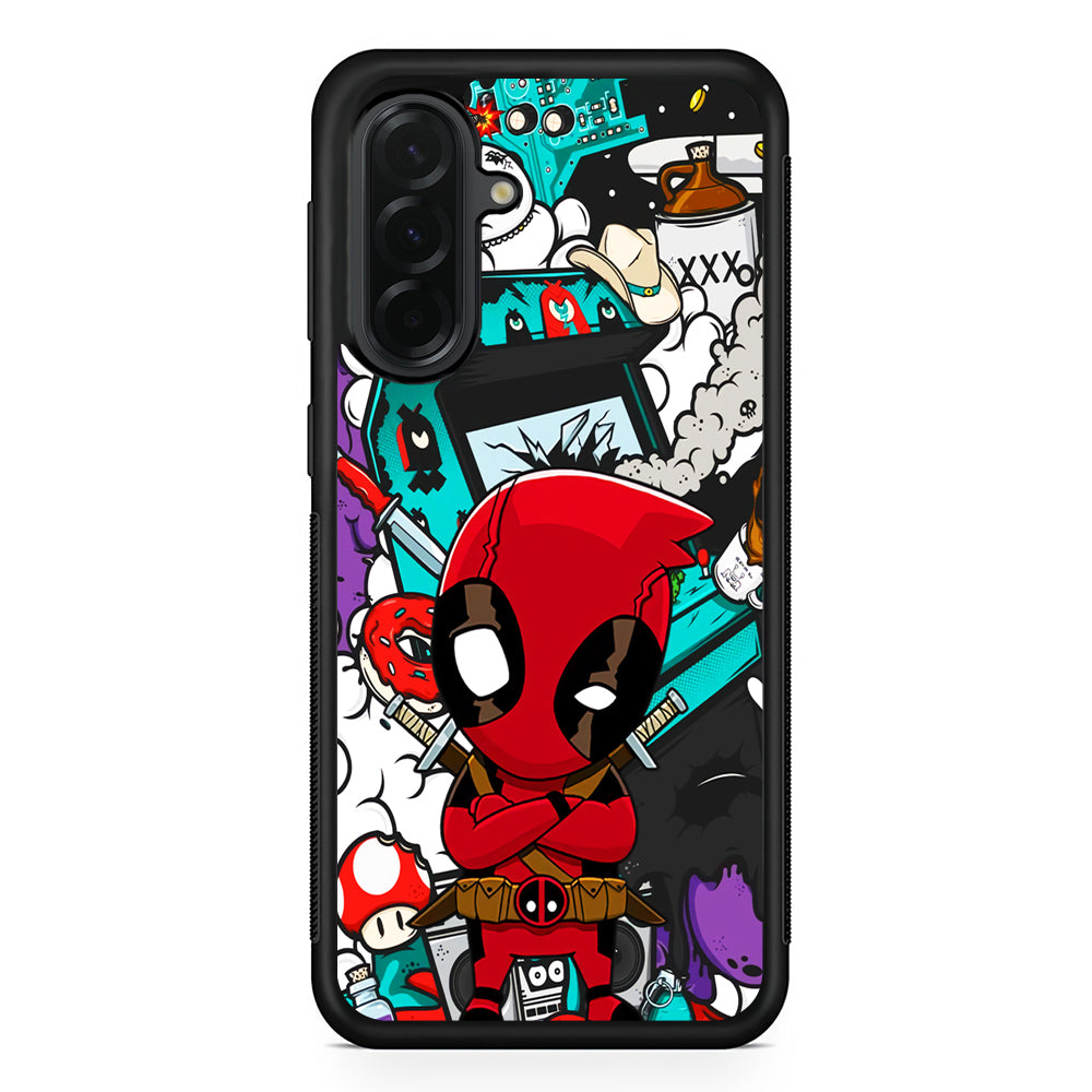 Deadpoll Destroy Game Station Samsung Galaxy A36 Case | Protective Rubber Cover