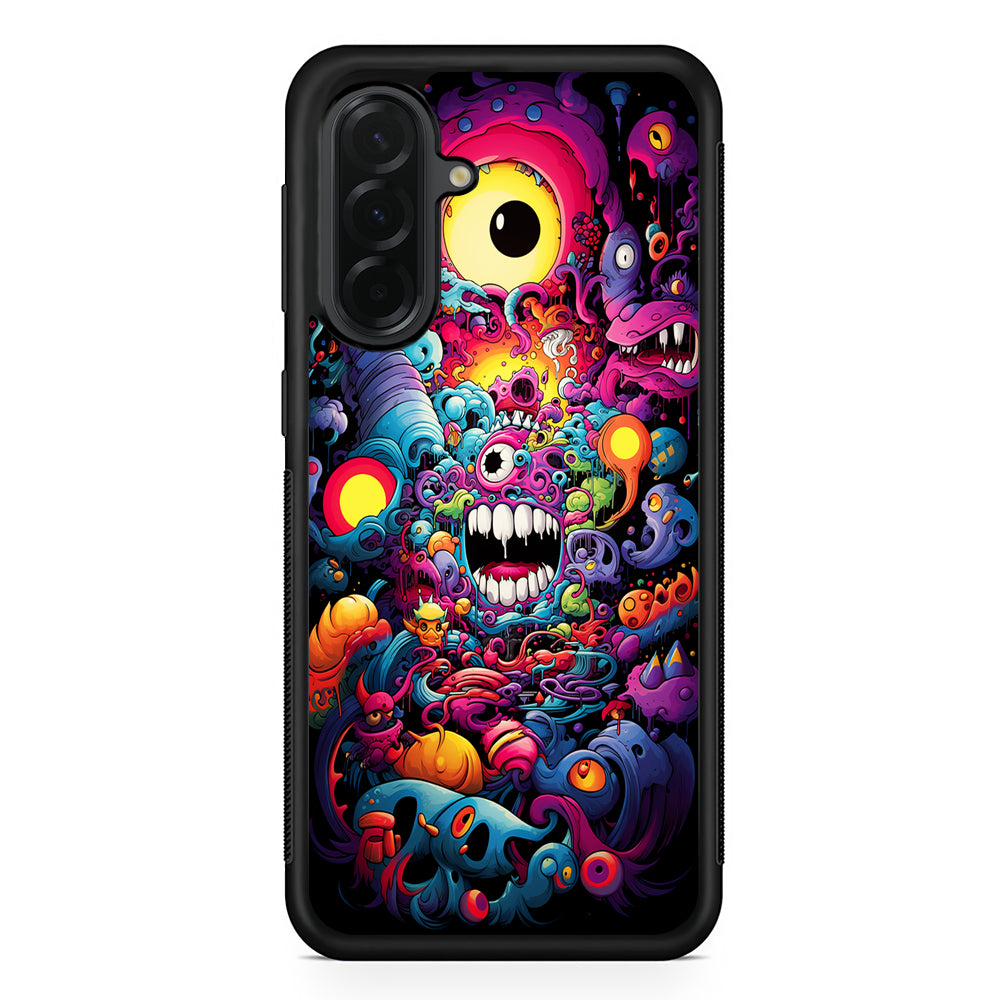 One Eyed Monster Doodle Art Samsung Galaxy A36 Case | Protective Rubber Cover