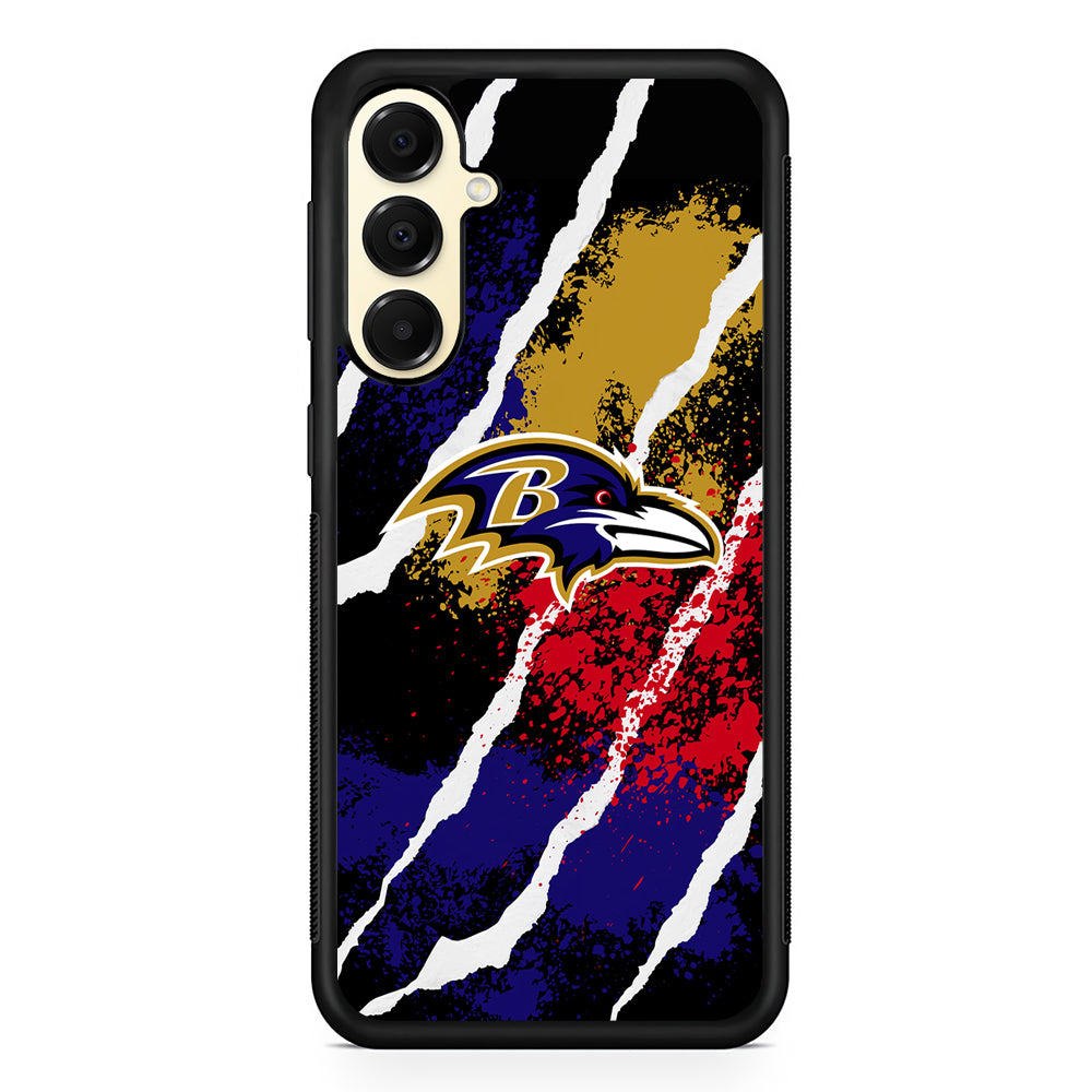 NFL Baltimore Ravens Color Spots Samsung Galaxy A16 Case | Slim Rubber Samsung Galaxy A16 Case