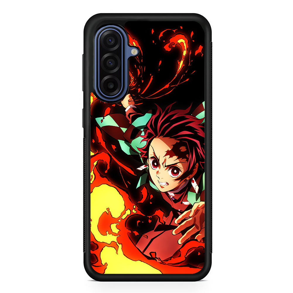 Demon Slayer Tanjiro Battle Mode Samsung Galaxy A17 Case | Slim Protective Phone Cover