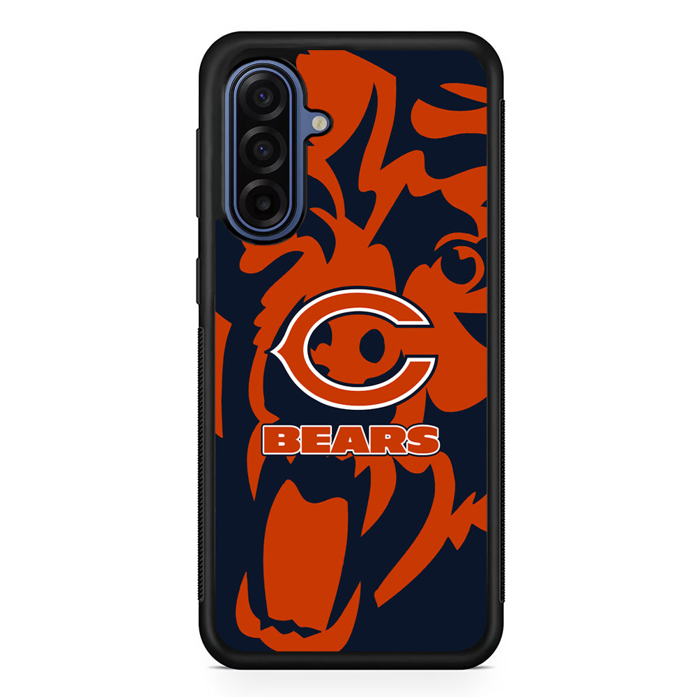 NFL Chicago Bears Scream Silhouette Samsung Galaxy A17 Case | Slim Protective Phone Cover