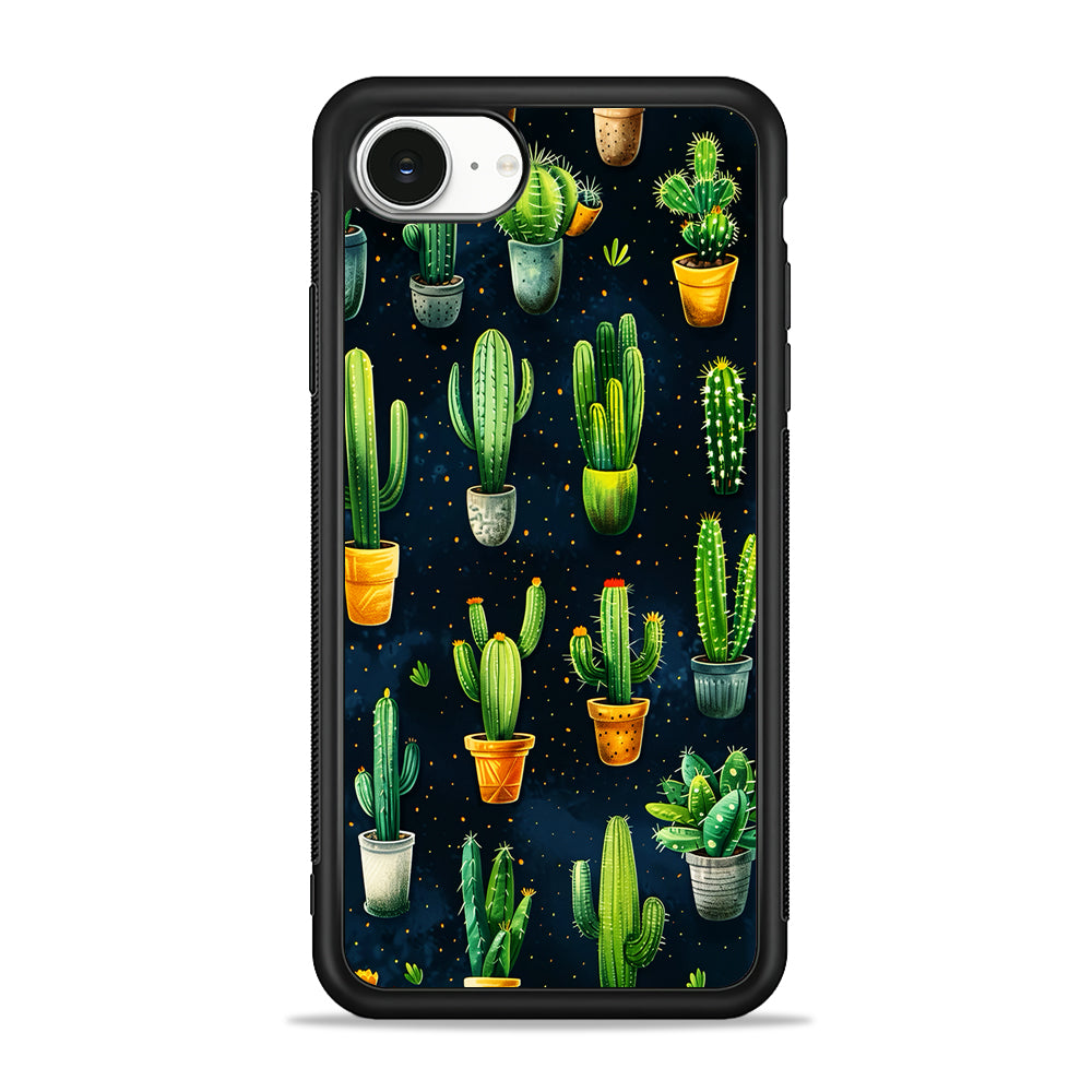 A Collection of Cactus in Pots iPhone 16e Case | Protective Phone Cover