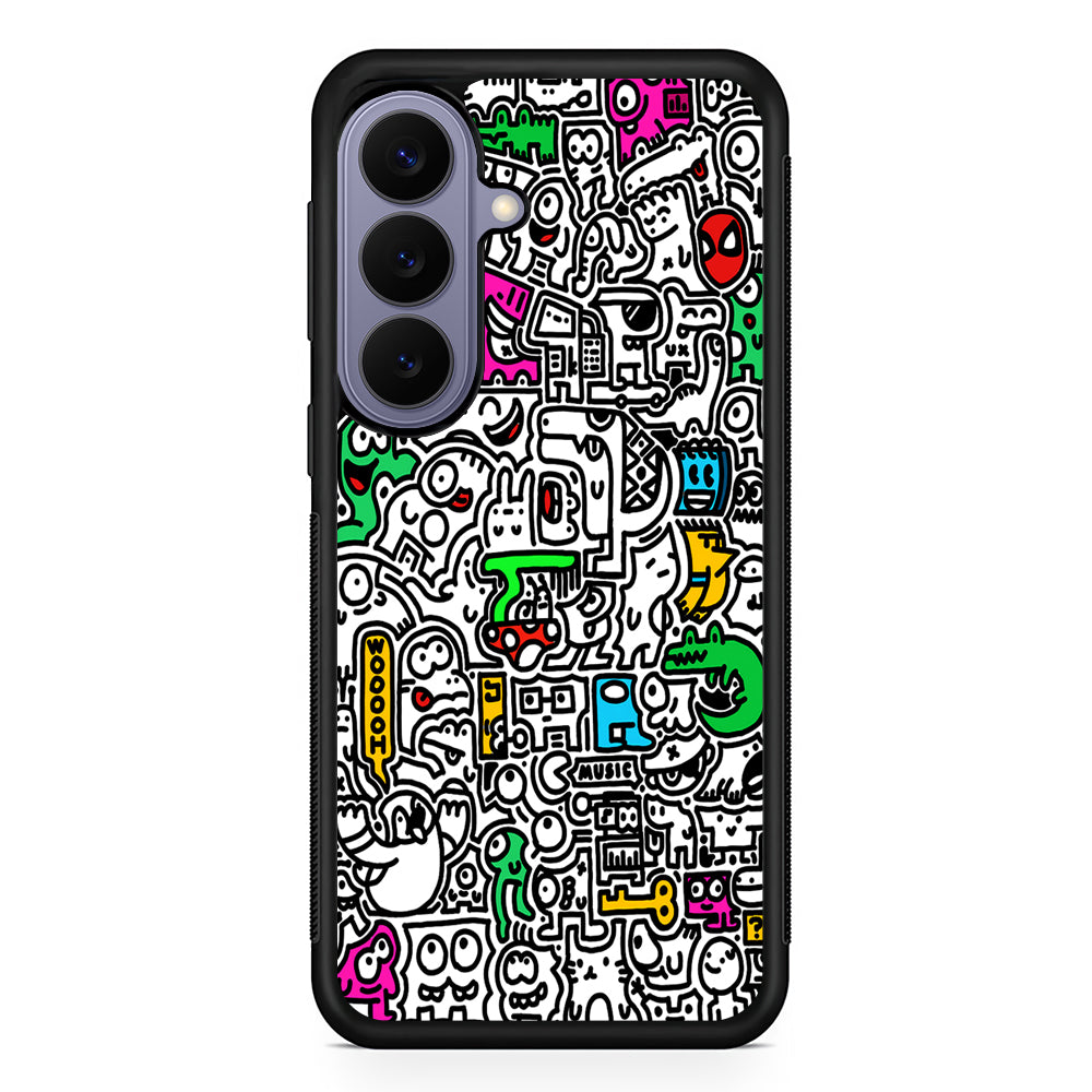 Graffiti Doodle Drawings Art Samsung Galaxy S26 Case | Durable Rubber Case for Samsung Galaxy S26