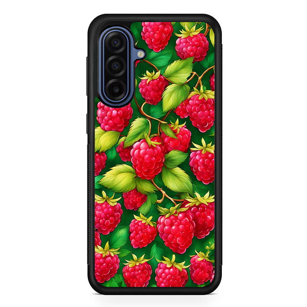 Raspberry Leaves and Berries Samsung Galaxy A17 Case | Slim Protective Phone Cover