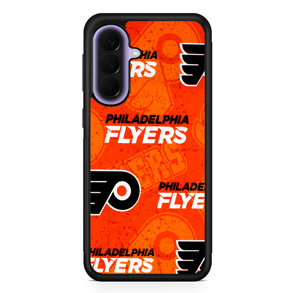 NHL Philadelphia Flyers Pattern Samsung Galaxy A57 Case | Slim Samsung Galaxy A57 Rubber Case