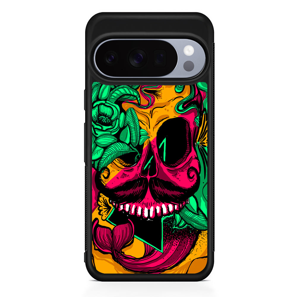 Pirates Skull Artistic Art Google Pixel 10 Pro Case | Google Pixel 10 Rubber Protective Case