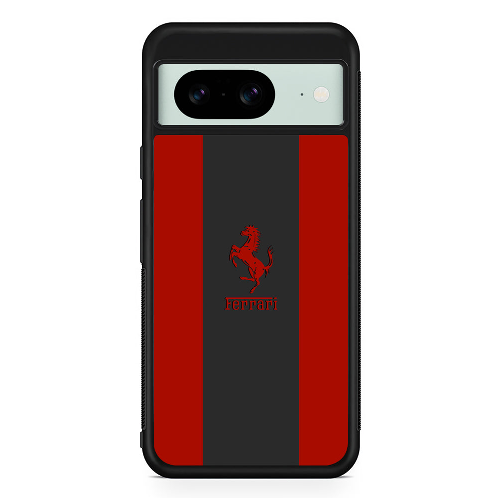 Ferrari Silhouette of Signature Google Pixel 8 Case | Durable Protective Cover for Google Pixel 8