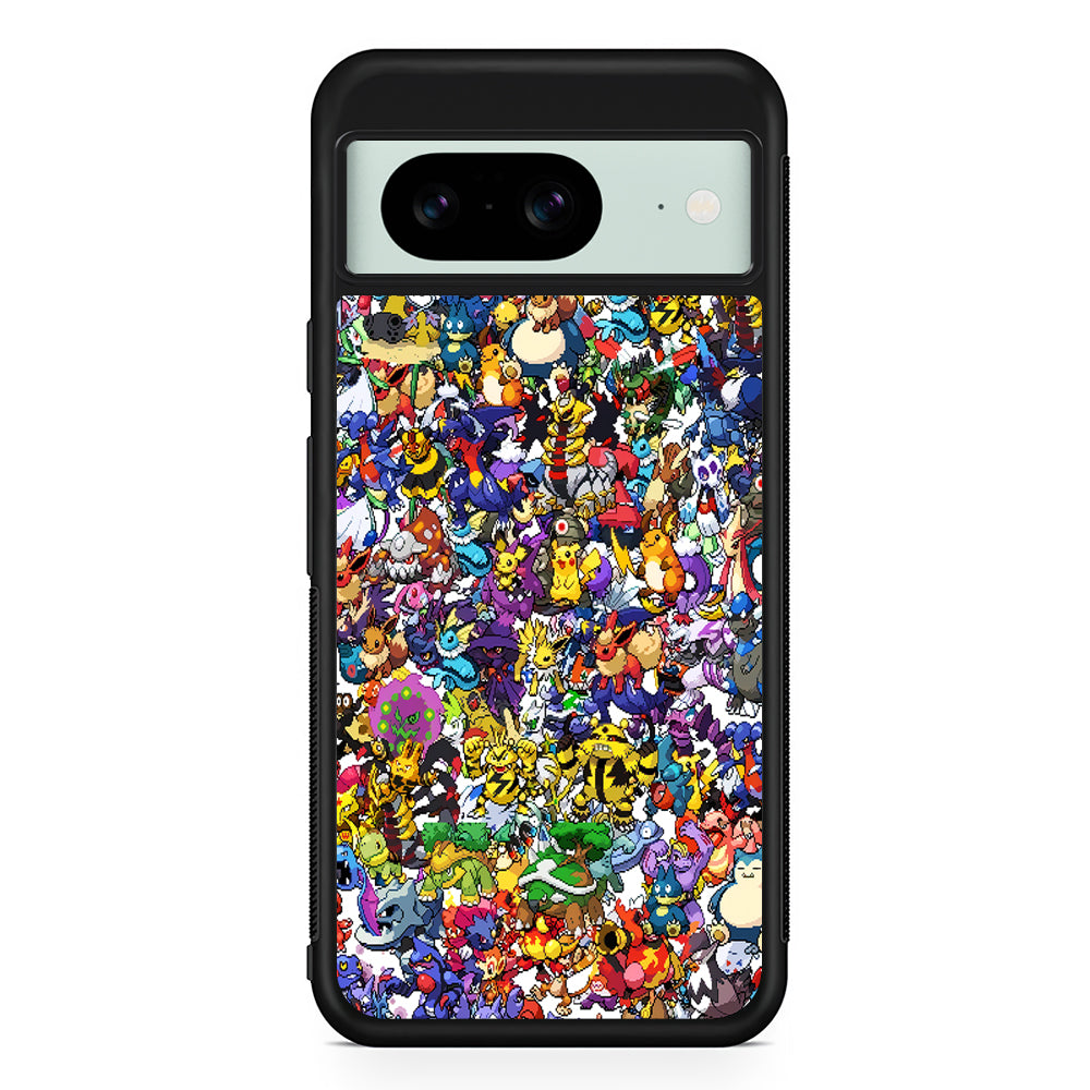 Pokemon All Characters Google Pixel 8 Case | Durable Protective Cover for Google Pixel 8
