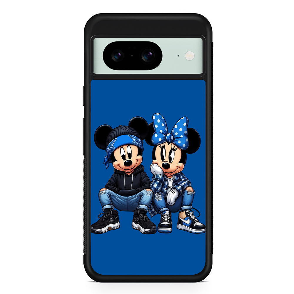 Mickey and Minnie Style Google Pixel 8 Case | Durable Protective Cover for Google Pixel 8