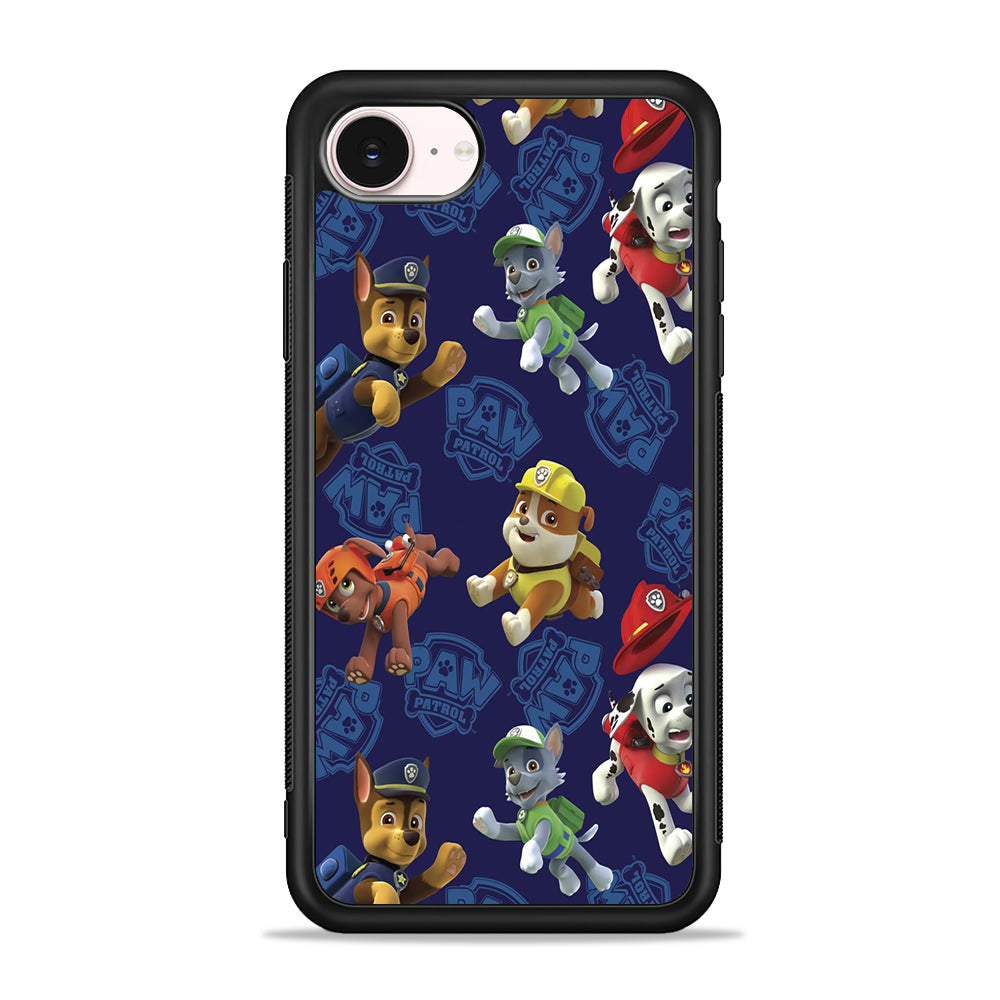 Paw Patrol Navy Background iPhone 17e Case - Silicone Case
