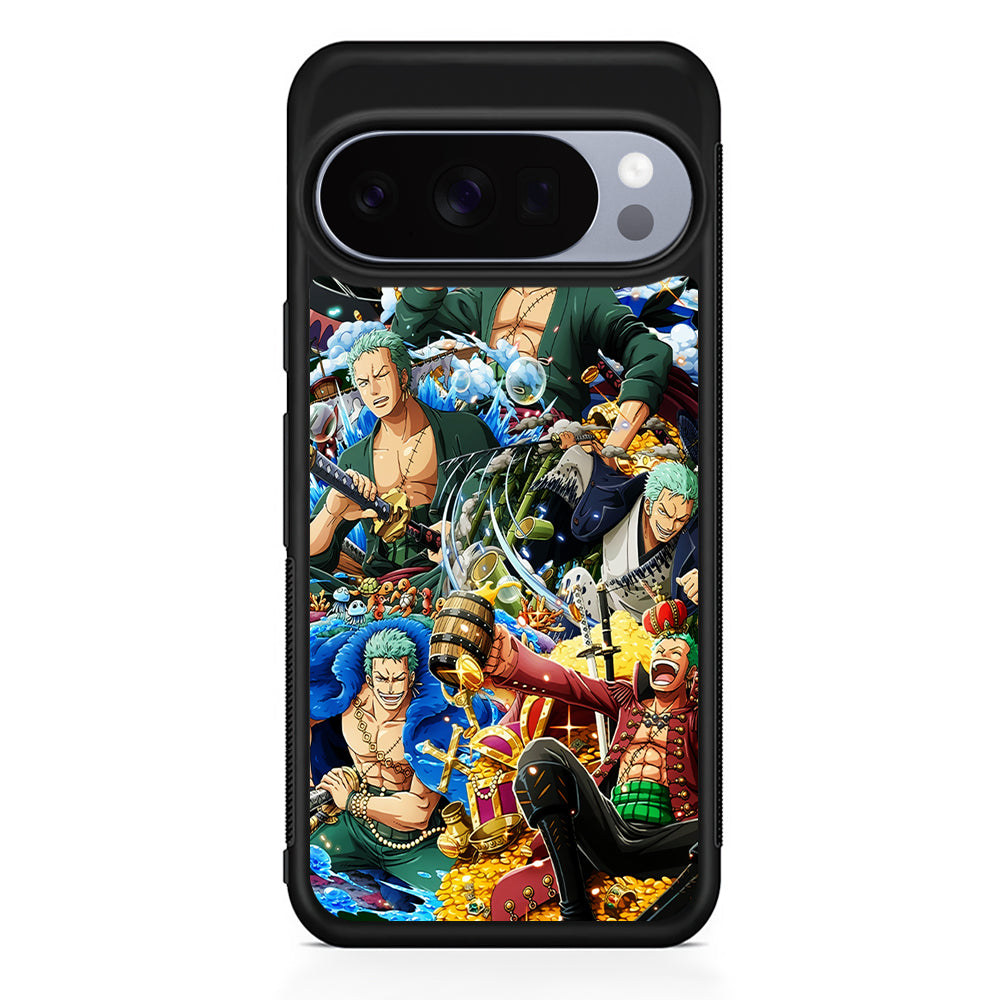 One Piece Roronoa Zoro Aesthetic Google Pixel 10 Pro Case | Google Pixel 10 Rubber Protective Case