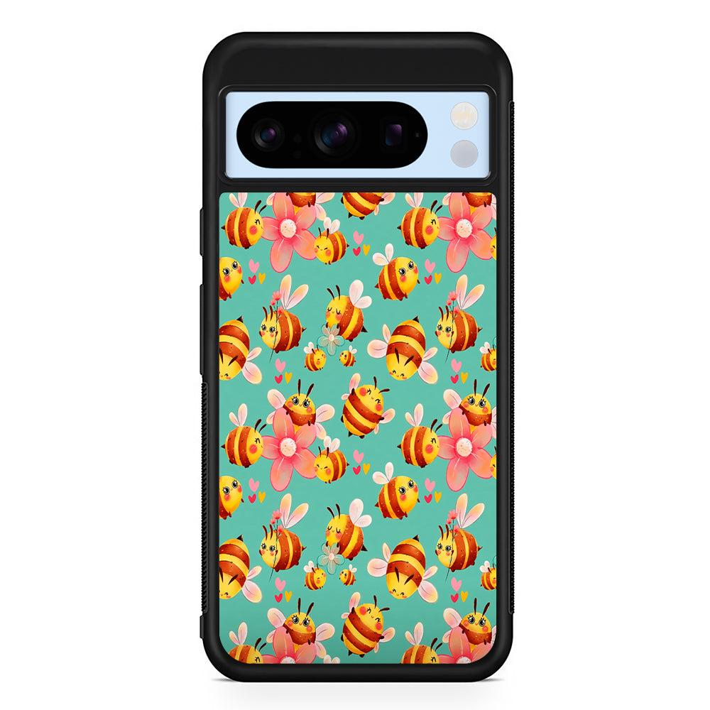 Cute Cartoon Honey Bees Google Pixel 8 Pro Case | Slim Rubber Case for Google Pixel 8 Pro