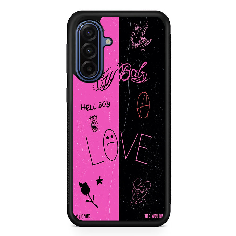 Lil Peep Pink and Black Samsung Galaxy A17 Case | Slim Protective Phone Cover