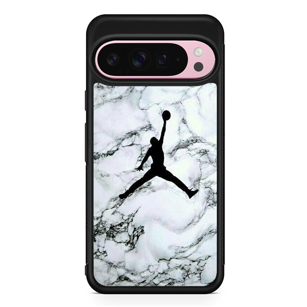 Jordan White Marble Logo Google Pixel 9 Pro XL Case | Protective Cover