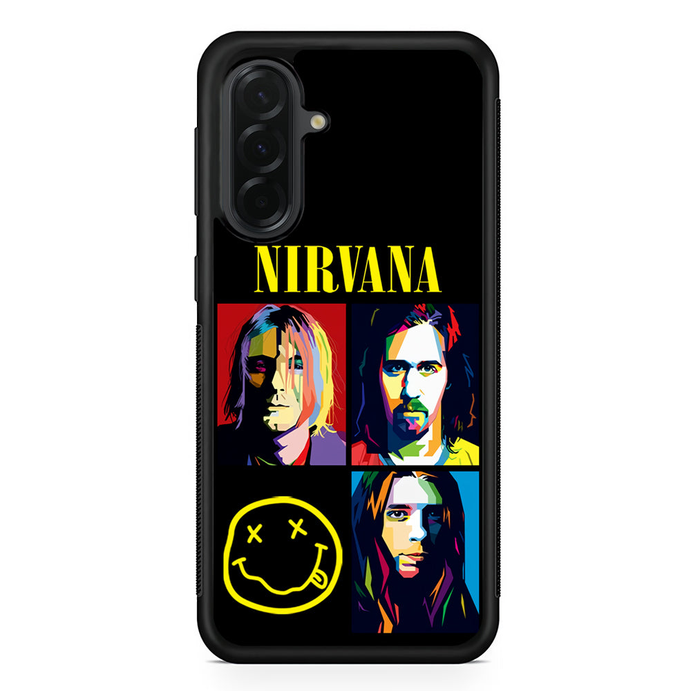 Nirvana Member Pop Art Samsung Galaxy A36 Case | Protective Rubber Cover