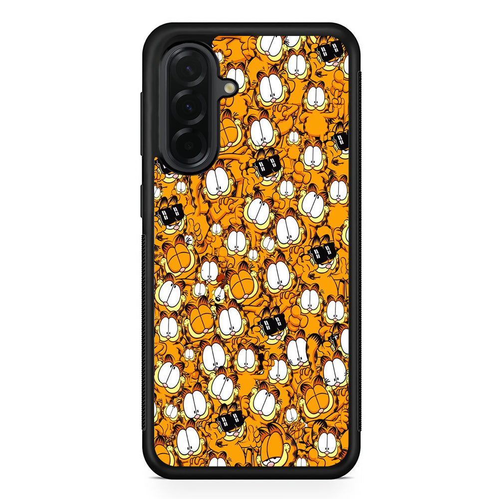 Garfield Cartoon Collage Samsung Galaxy A36 Case | Protective Rubber Cover