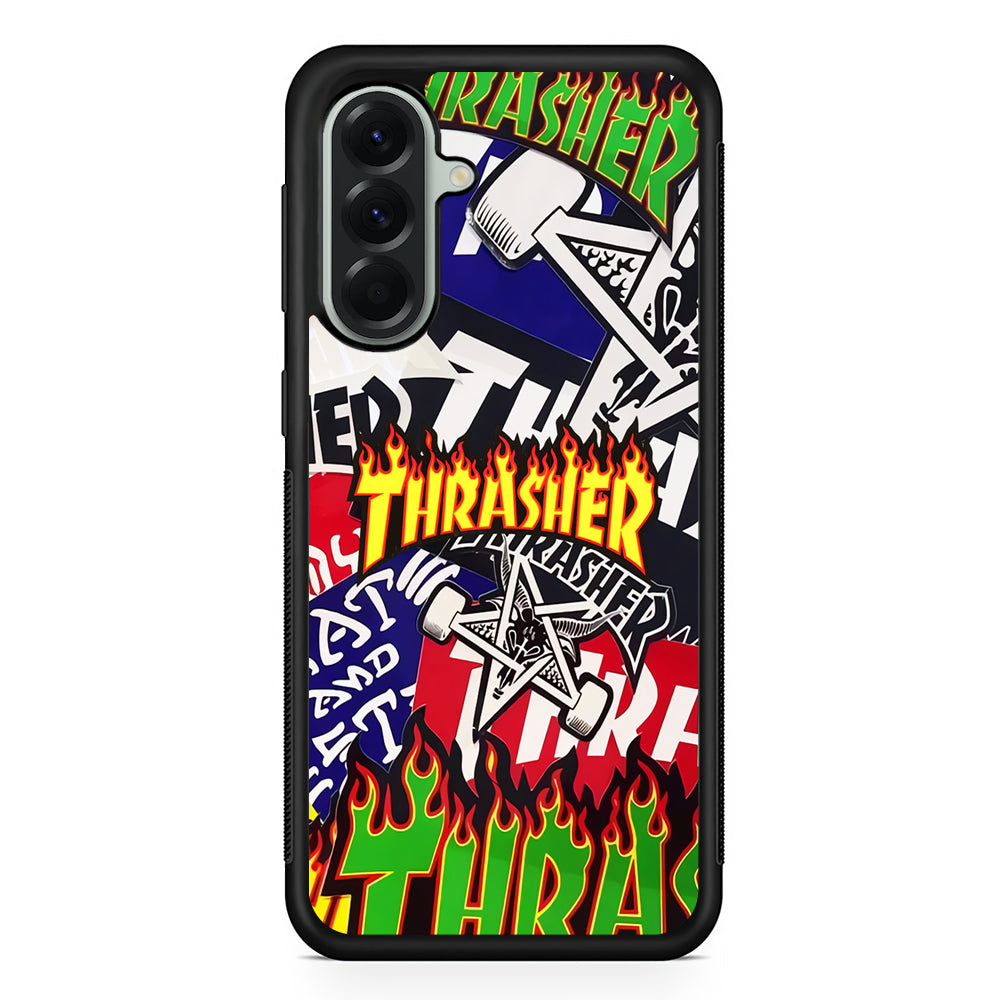 Thrasher Sticker Flat Samsung Galaxy A56 Case | Durable Samsung Galaxy A56 Cover