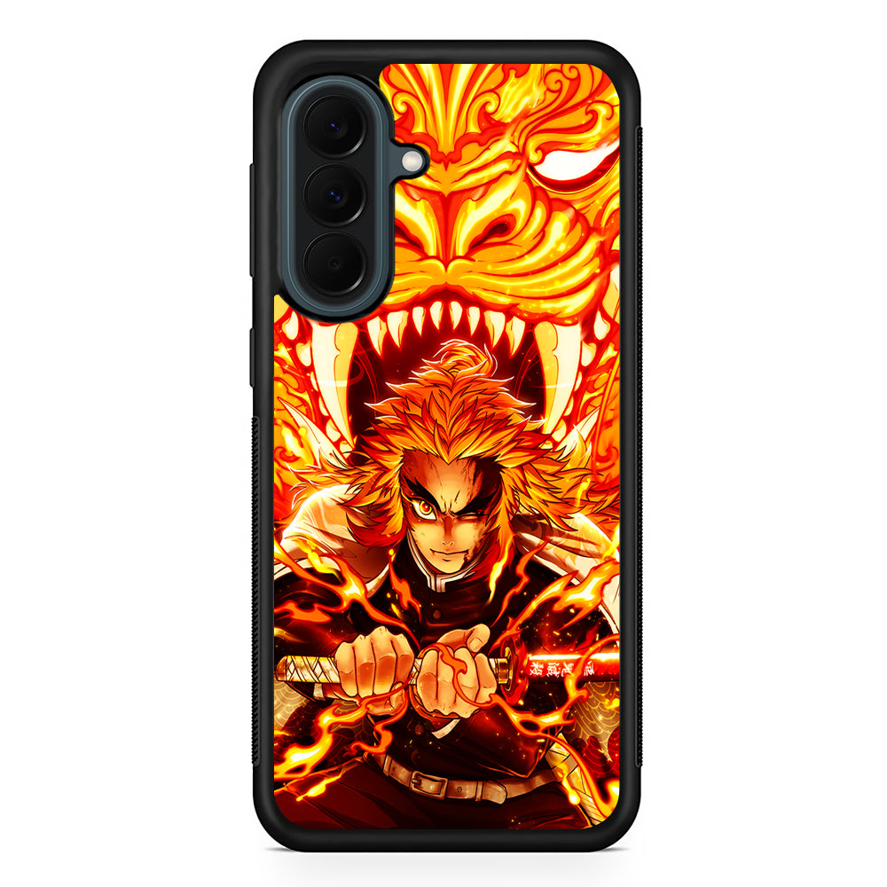 Rengoku Kyojuro Demon Slayer Samsung Galaxy A37 Case | Samsung Galaxy A37 Rubber Phone Case
