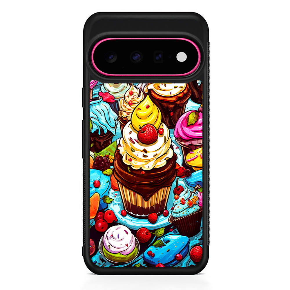 Sweet Desserts Food Doodle Google Pixel 11 Case | Slim Shockproof Cover