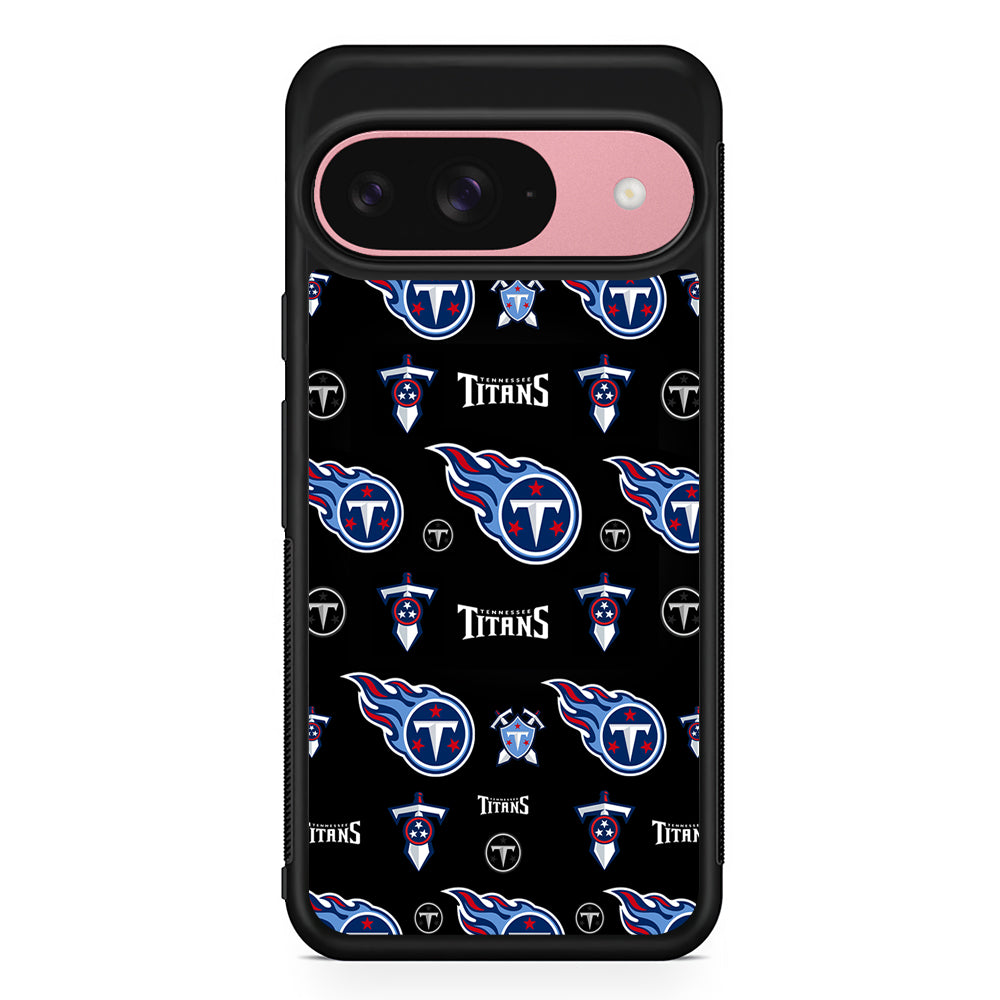 NFL Tennessee Titans Pattern Google Pixel 9 Case | Google Pixel 9 Protective Rubber Case