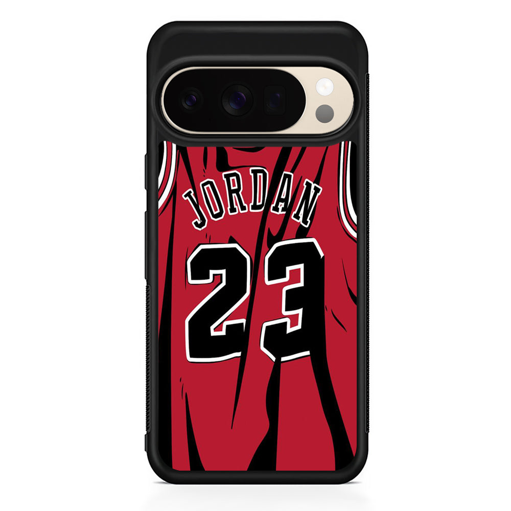 Jordan Red Basket Jersey Google Pixel 10 Pro XL Case | Slim Google Pixel 10 Pro XL Protective Case