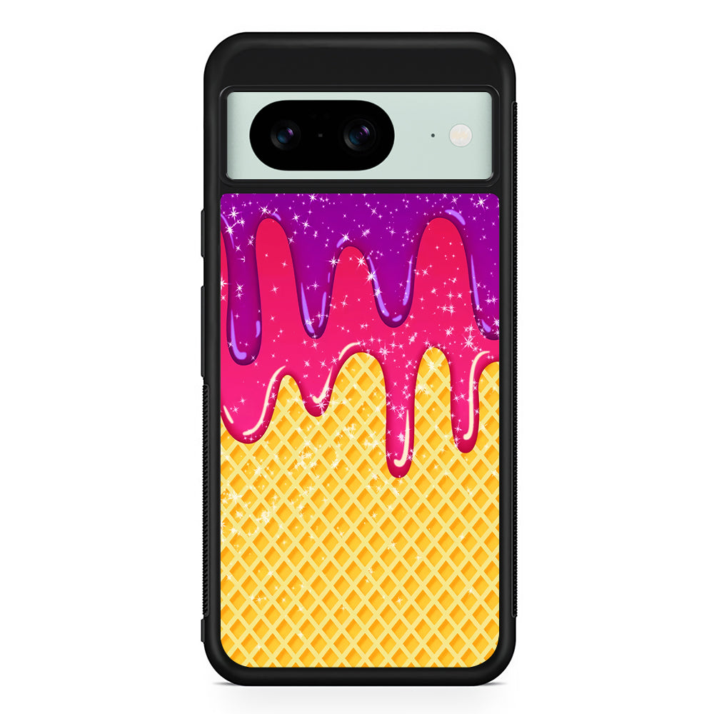 Melted Ice Cream and A Waffle Google Pixel 8 Case | Durable Protective Cover for Google Pixel 8