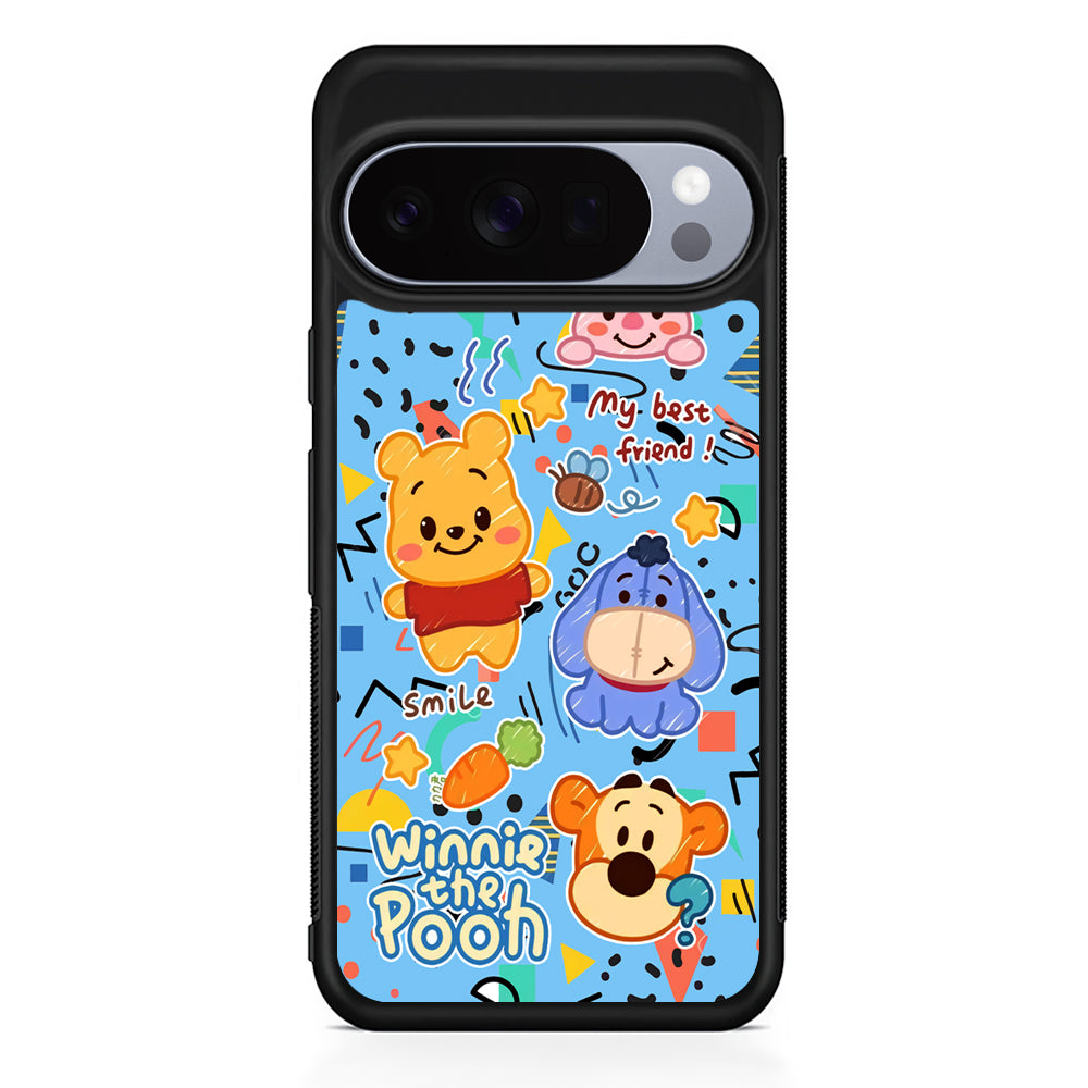 Winnie The Pooh The Best Friend Google Pixel 10 Pro Case | Google Pixel 10 Rubber Protective Case