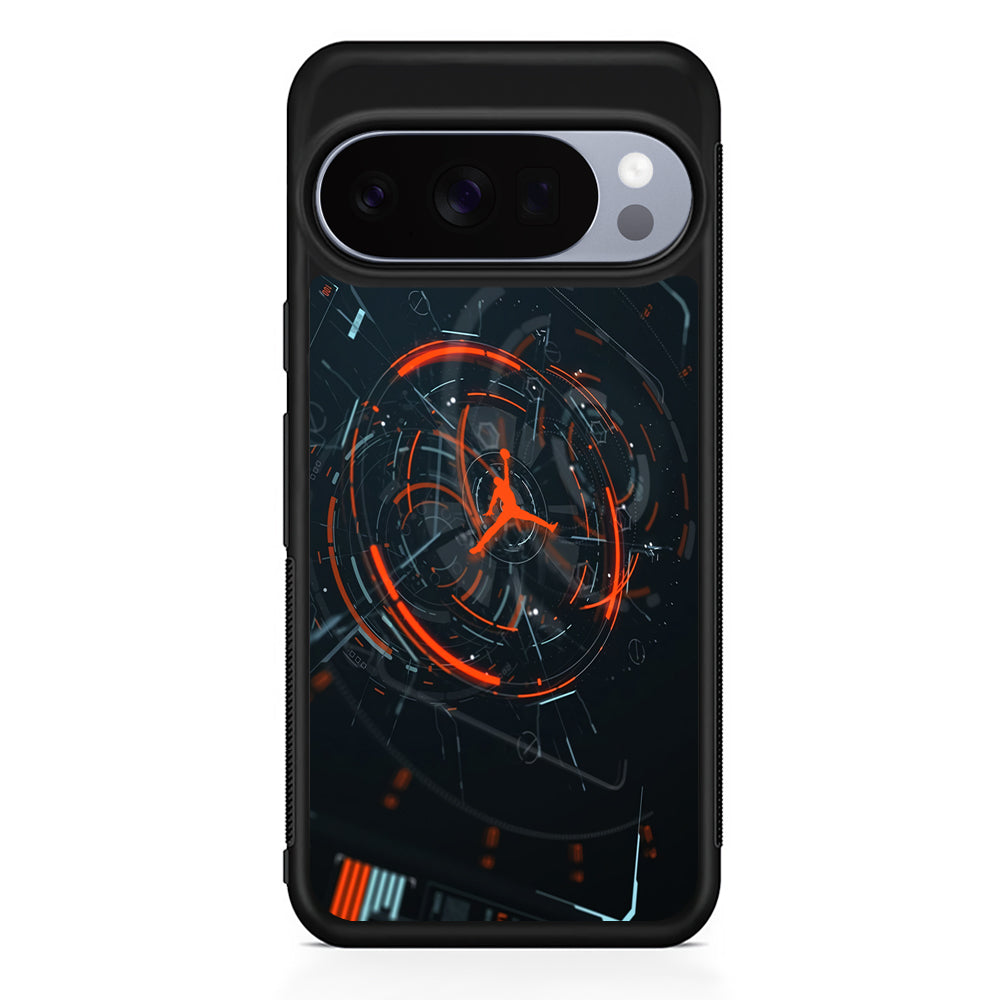Air Jordan Rising The Digital Circle Google Pixel 10 Pro Case | Slim Google Pixel 10 Pro Rubber Case