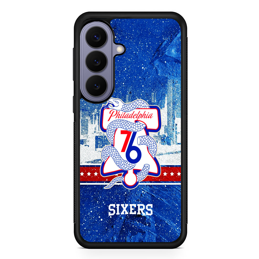 NBA Philadelphia 76ers Sixers Samsung Galaxy S26 Case | Durable Rubber Case for Samsung Galaxy S26