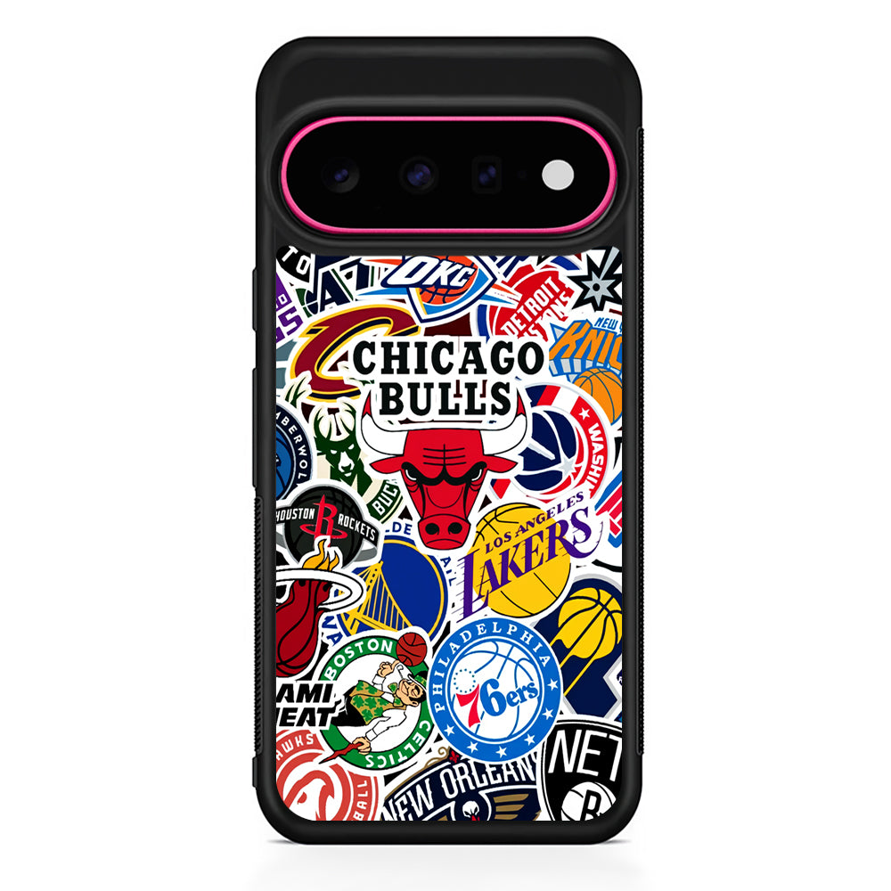 Collection of NBA Club logos Google Pixel 11 Case | Slim Shockproof Cover