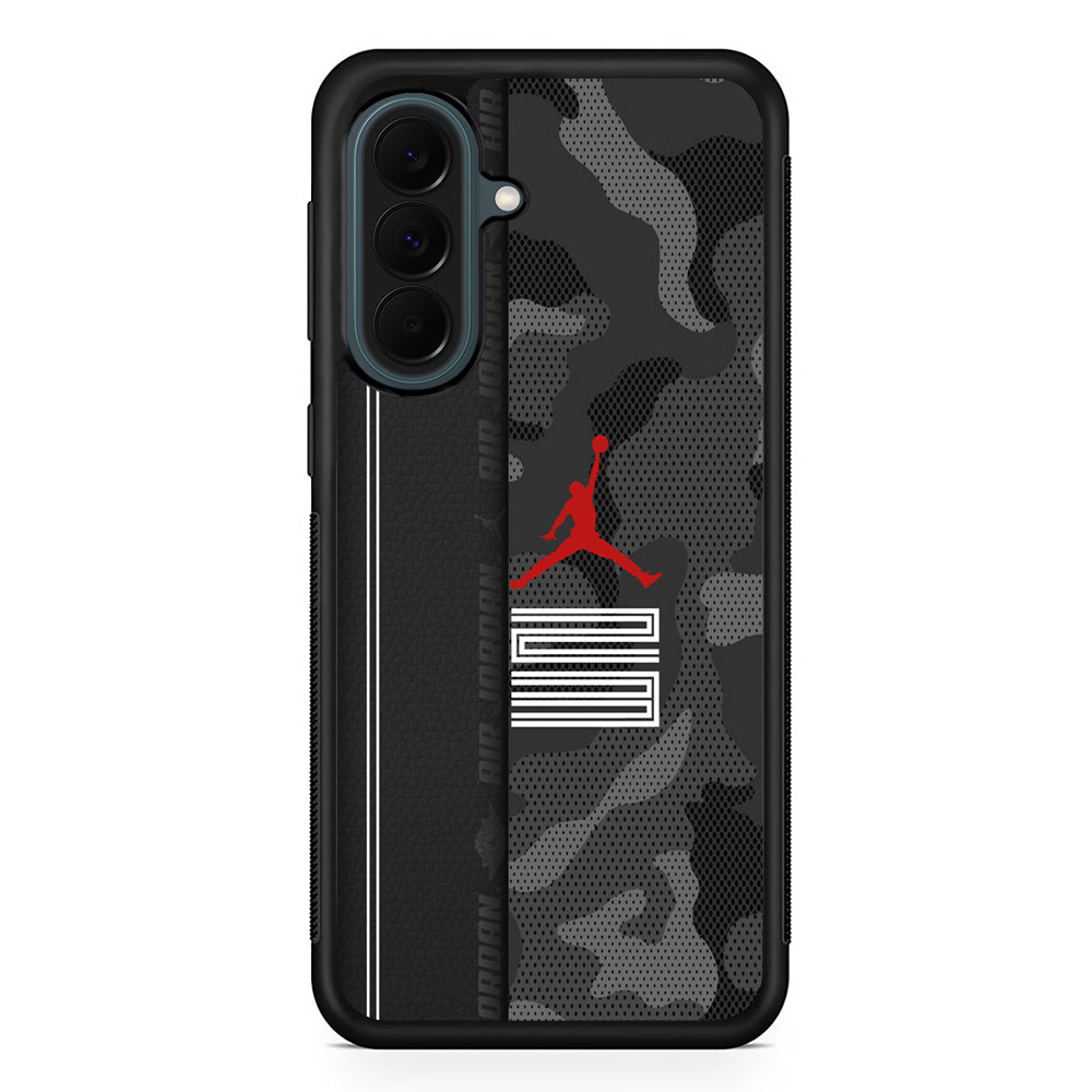 Air Jordan Emblem on Leather Samsung Galaxy A37 Case | Custom Samsung Galaxy A37 Protective Cover