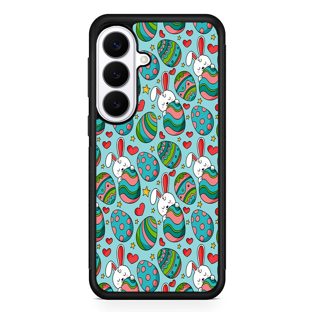 Easter Eggs and Rabbits Pattern Samsung Galaxy S26 Plus Case | Slim Protective Cover for Samsung Galaxy S26 Plus