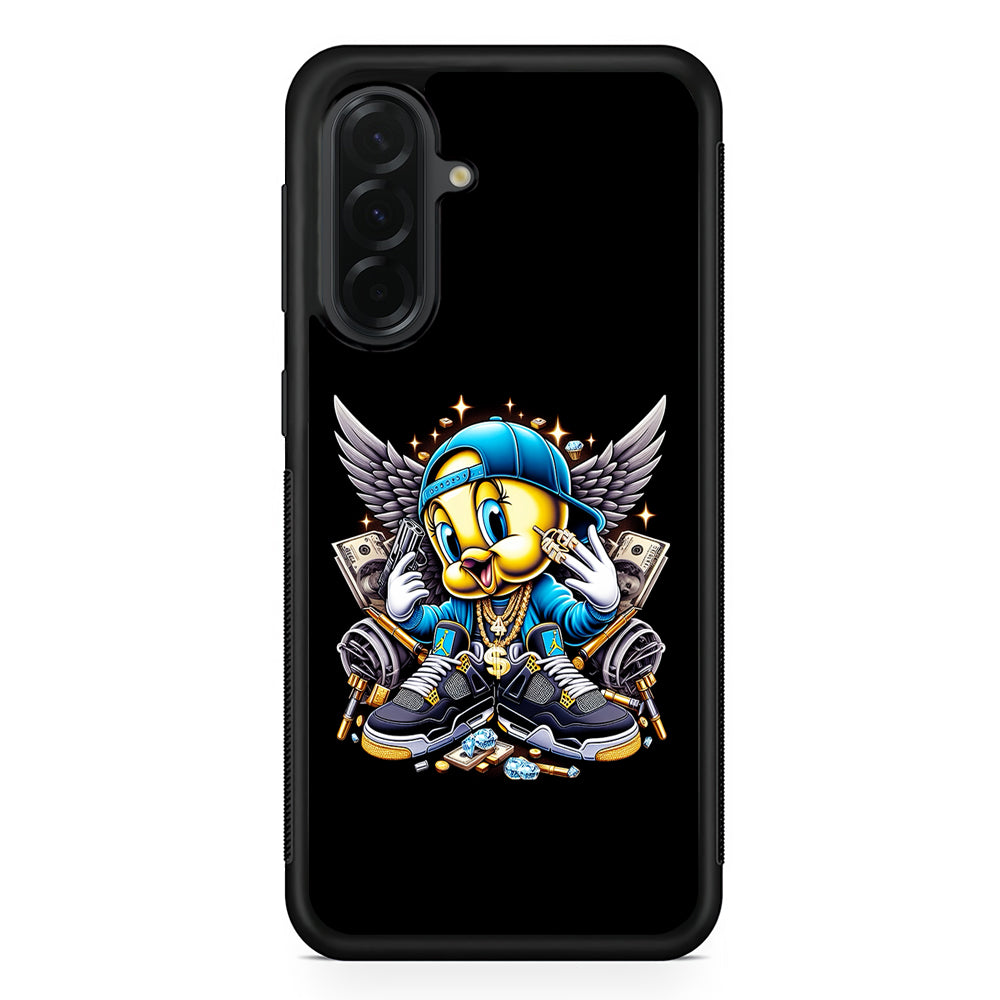 Tweety Bird Rich Samsung Galaxy A36 Case | Protective Rubber Cover