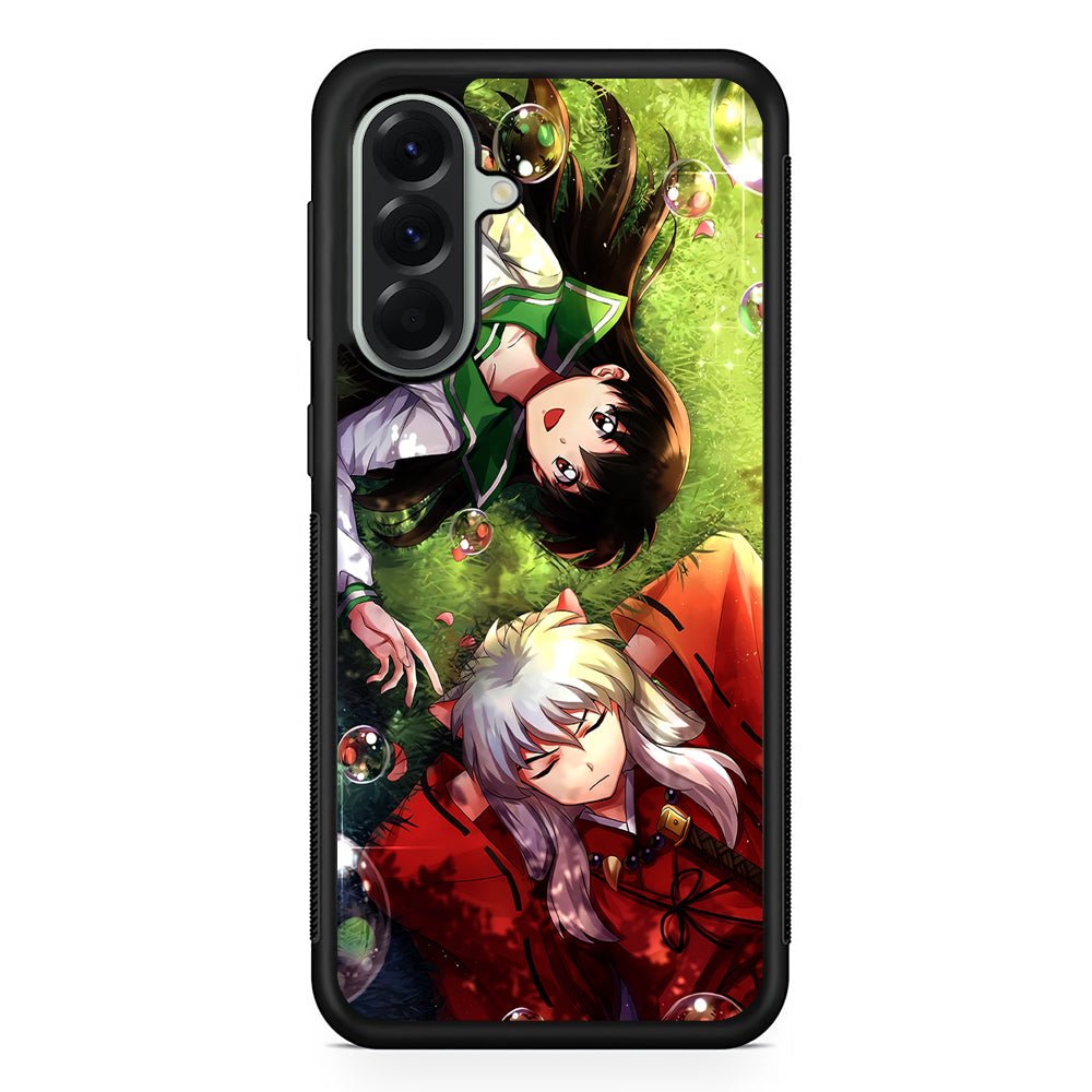 Inuyasha and Kagome Couple Samsung Galaxy A56 Case | Samsung Galaxy A56 Protective Rubber Case