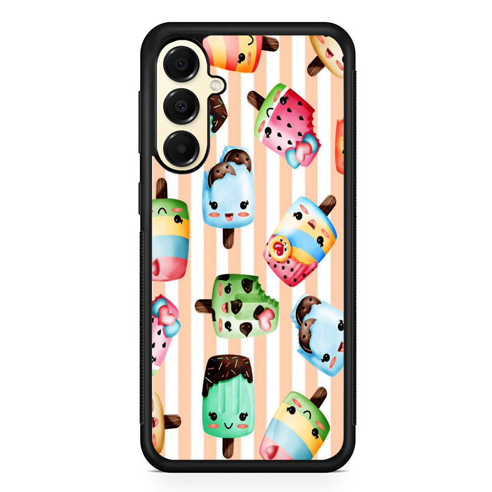 Cute Face Ice Cream Stick Samsung Galaxy A16 Case | Slim Rubber Samsung Galaxy A16 Case