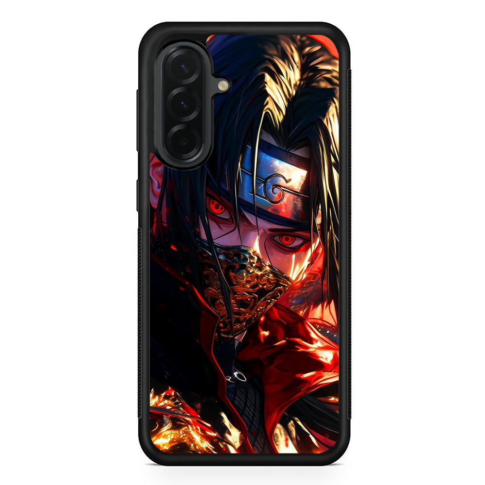 Itachi Uchiha Using a Mask Samsung Galaxy A36 Case | Protective Rubber Cover