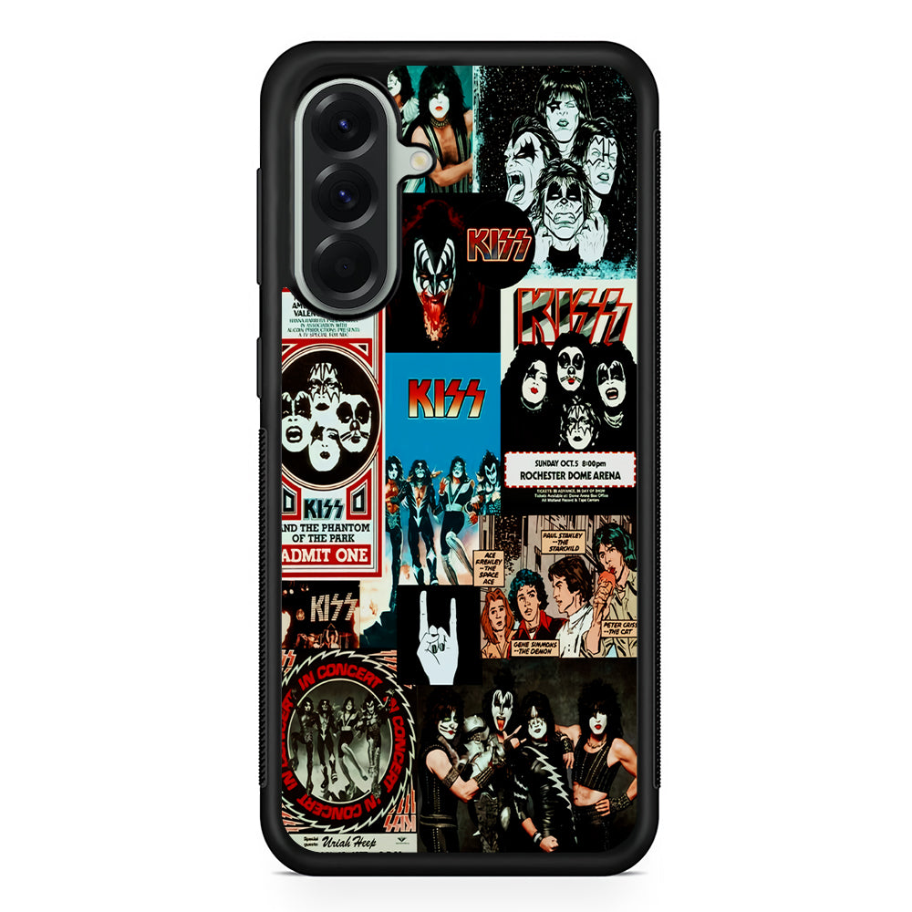 Kiss Band Collage Poster Samsung Galaxy A56 Case | Samsung Galaxy A56 Protective Rubber Case