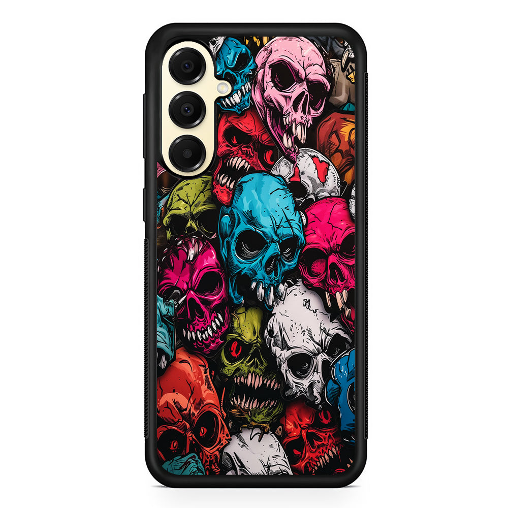 Skull Colorful Pattern Samsung Galaxy A16 Case | Slim Rubber Samsung Galaxy A16 Case