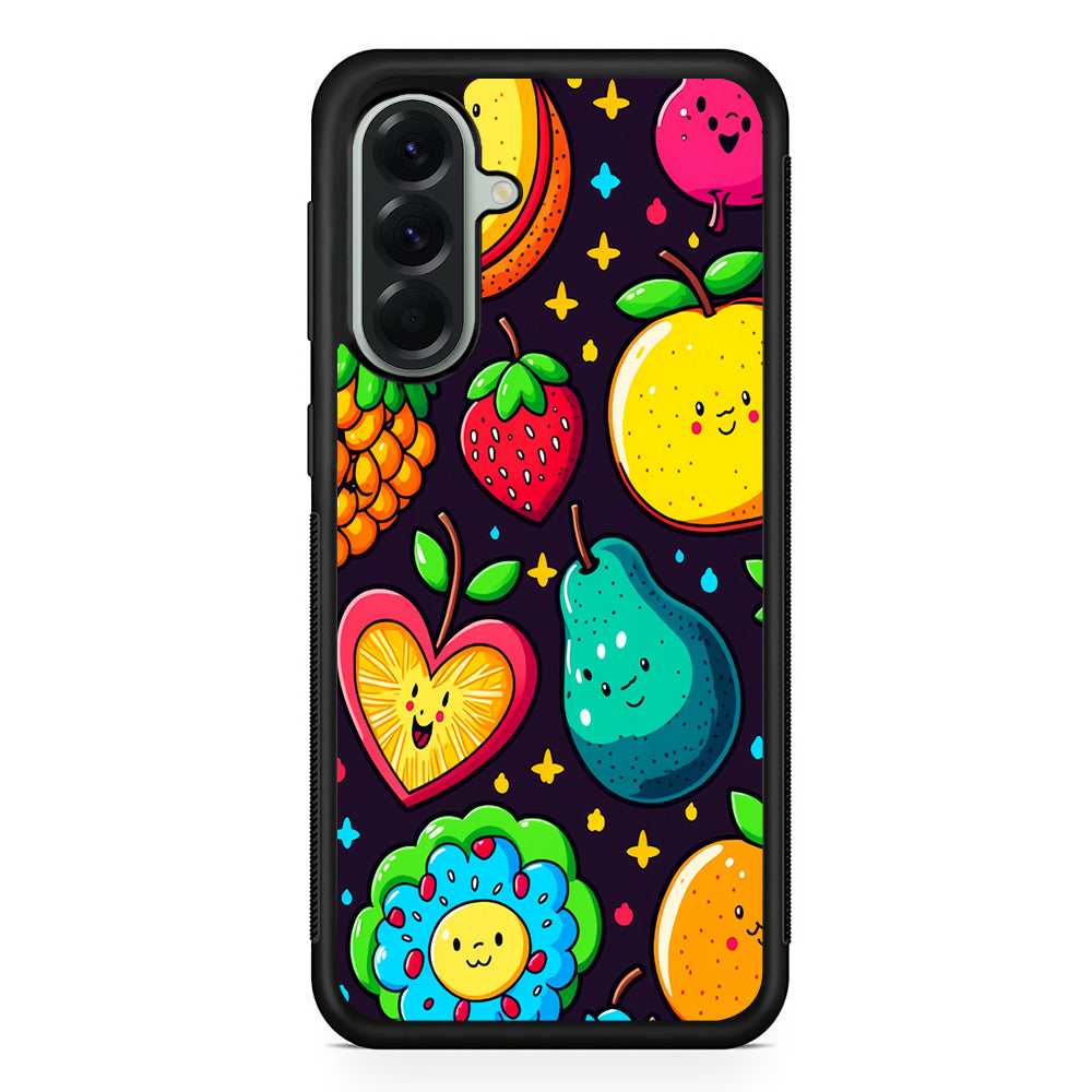 Cute Colorful Fruit Cartoon Samsung Galaxy A56 Case | Samsung Galaxy A56 Protective Rubber Case