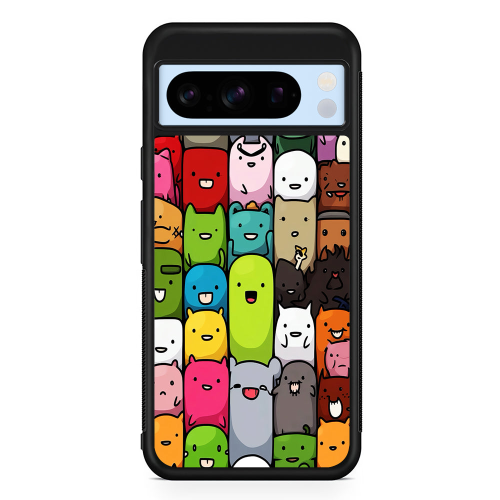Monster Cute Cartoon Doodle Google Pixel 8 Pro Case | Slim Rubber Case for Google Pixel 8 Pro