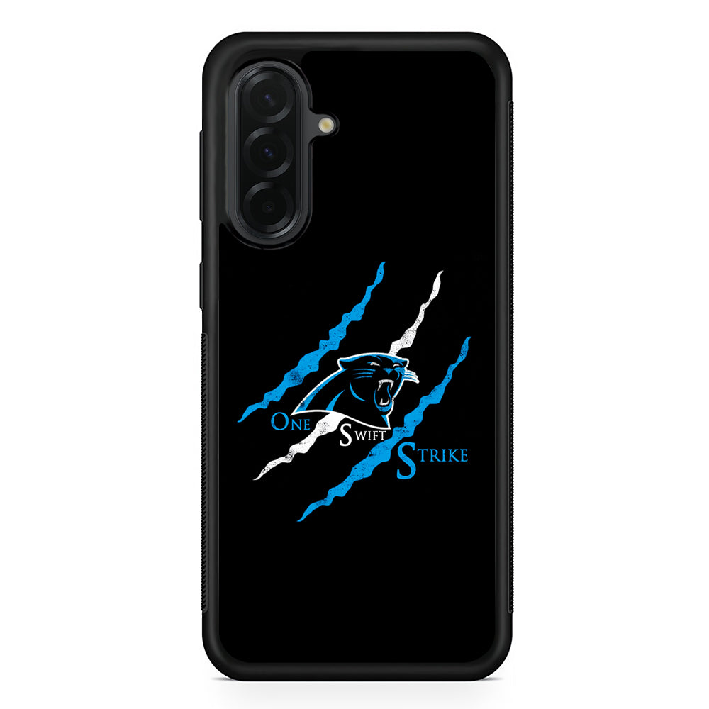 NFL Carolina Panthers Strike Samsung Galaxy A36 Case | Protective Rubber Cover