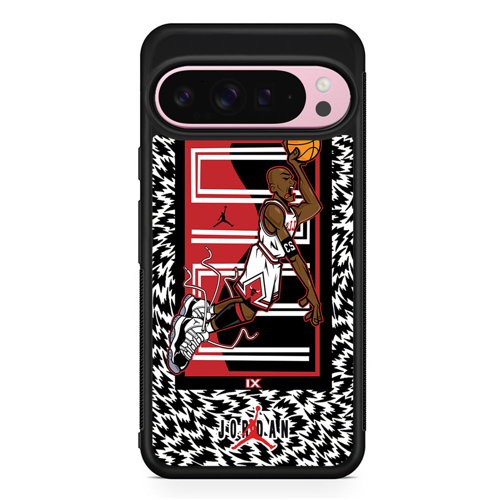 Air Jordan 23 Cartoon Signature Google Pixel 9 Pro XL Case | Protective Cover