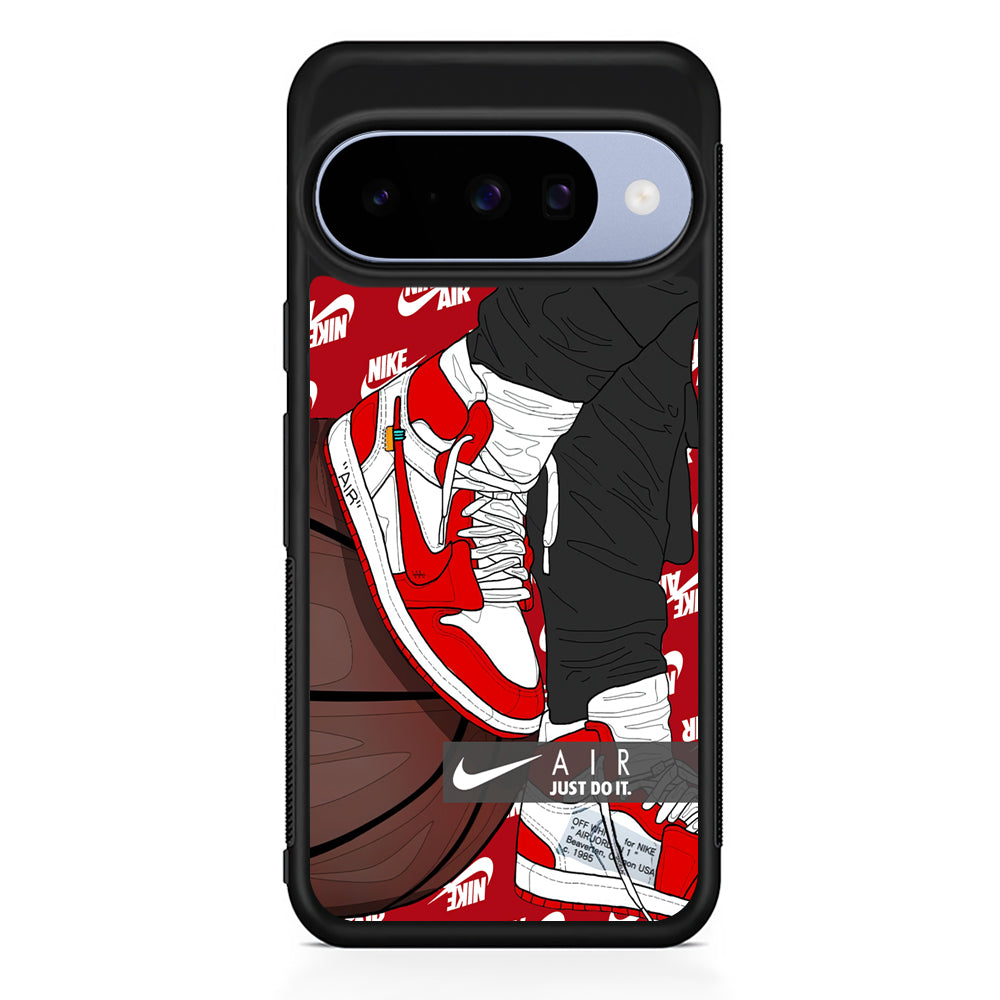 Nike Shiny Red Lava Google Pixel 10 Case | Google Pixel 10 Rubber Protective Case