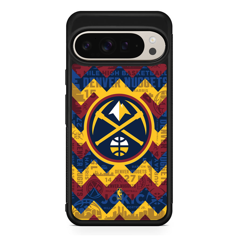 NBA Denver Nuggets Chevron Google Pixel 9 Pro Case | Slim Protective Cover