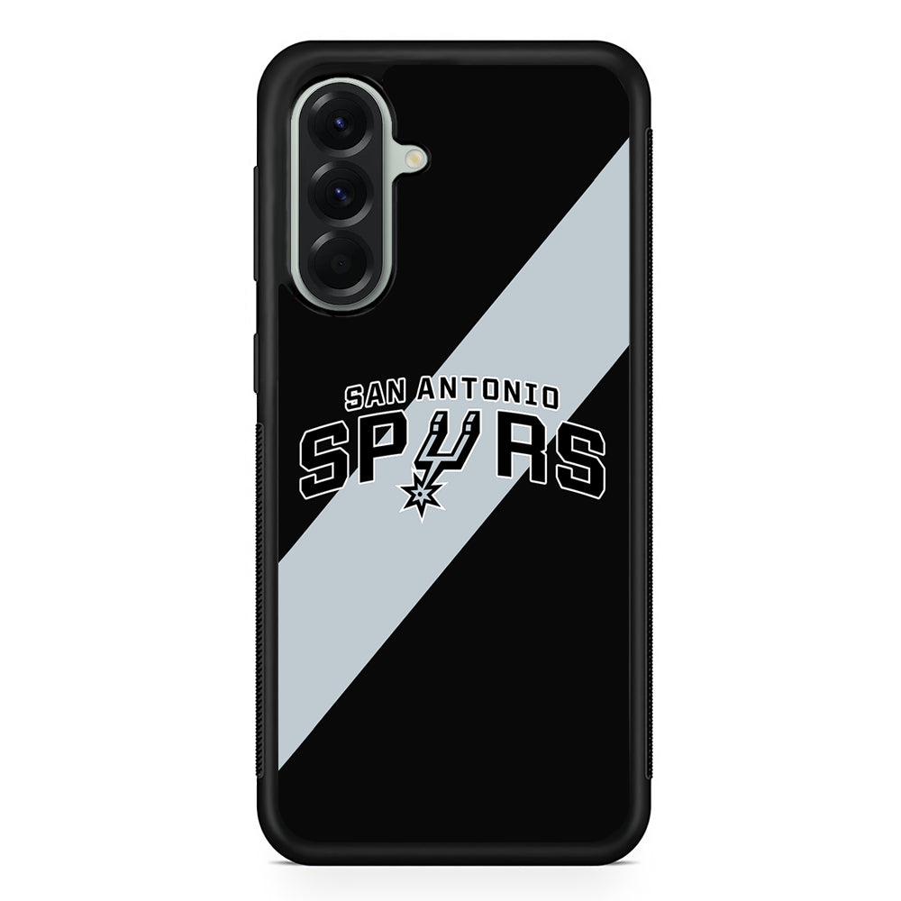 NBA San Antonio Spurs Stripe Samsung Galaxy A56 Case | Samsung Galaxy A56 Protective Rubber Case