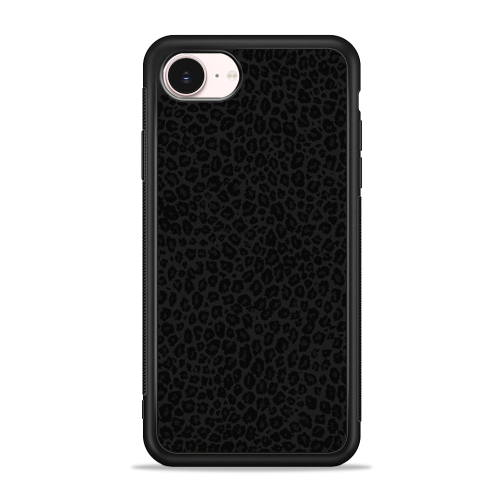 Black Leopard Skin Pattern iPhone 17e Case - Silicone Case