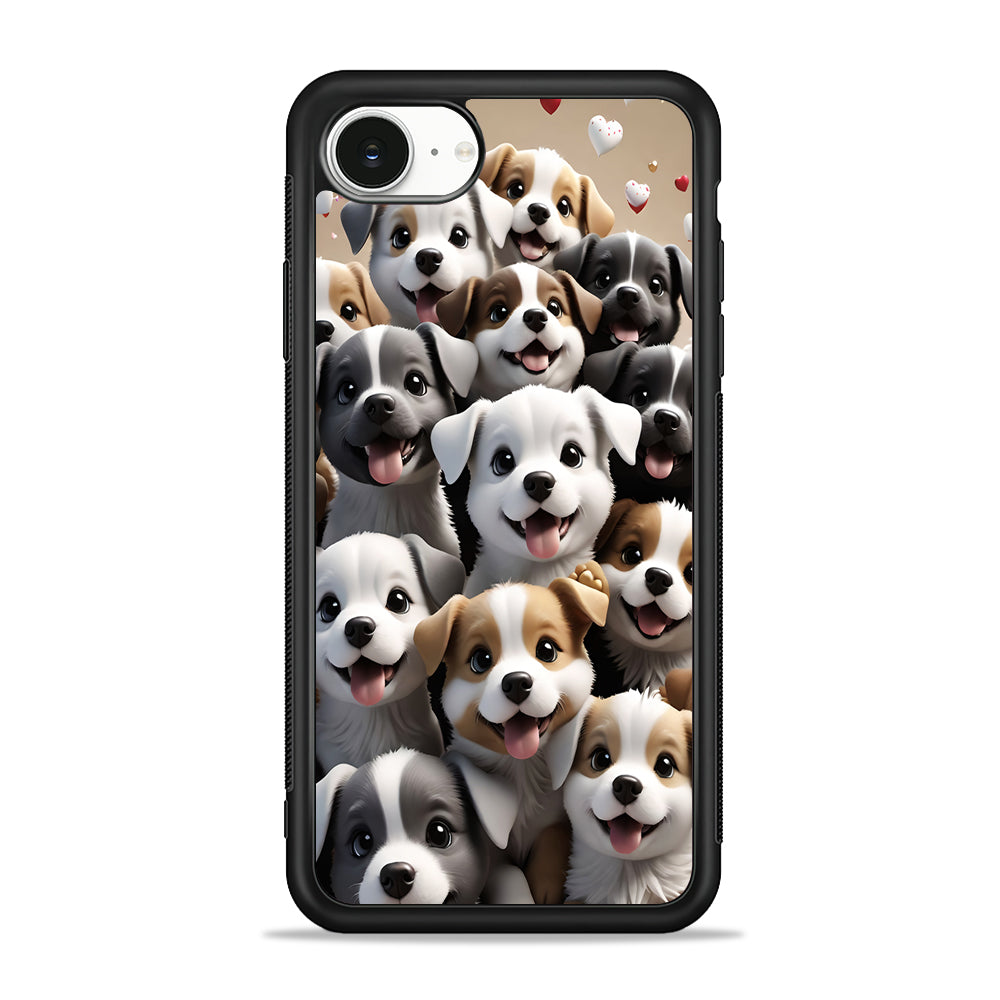 A Group of Cute Puppies Dog iPhone 16e Case | Protective Phone Cover
