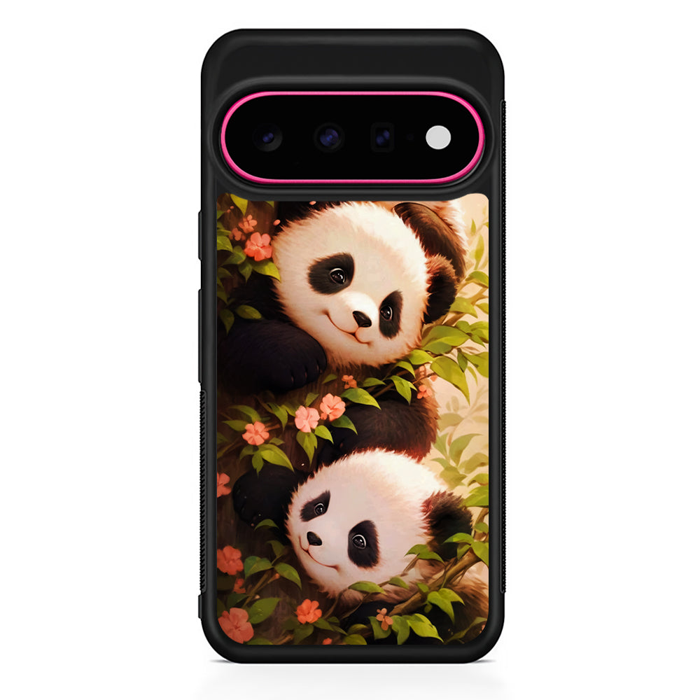 Three Cute Pandas Hiding Google Pixel 11 Case | Slim Shockproof Cover