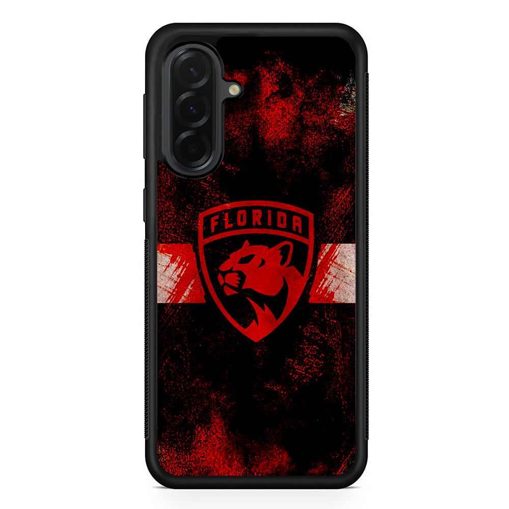 NHL Florida Panthers Abstract Samsung Galaxy A36 Case | Protective Rubber Cover