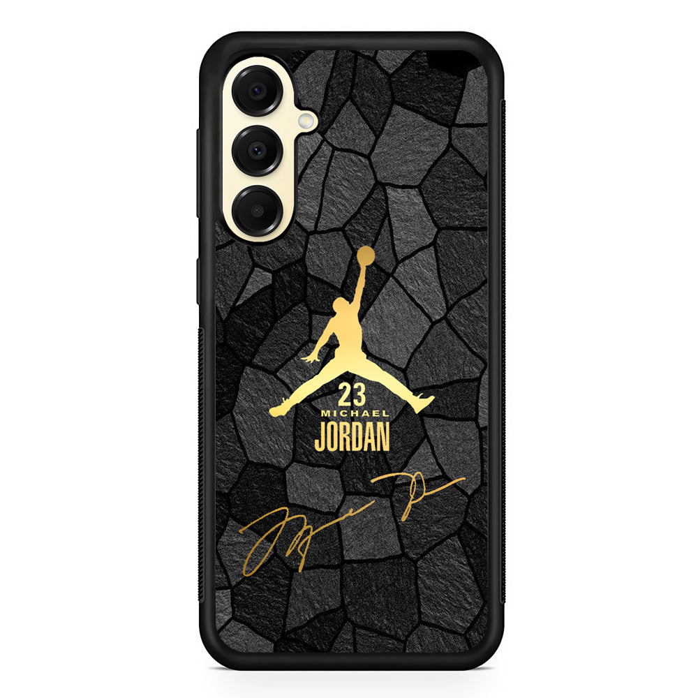 Air Jordan Golden Silhouette Samsung Galaxy A16 Case | Slim Rubber Case for Samsung Galaxy A16